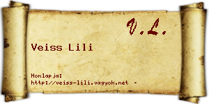 Veiss Lili névjegykártya